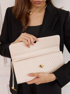 Emilia Clutch Bag - Off White