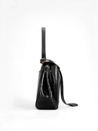 Célia Crocodile Bag - Black