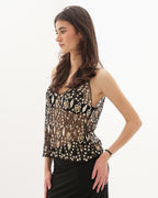 Cristina Embellished Top - Gold
