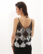 Venecia Embellished Top - Silver
