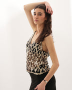 Lola Embellished Top - Gold