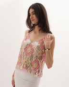 Venecia Embellished Top - Pink