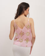 Venecia Embellished Top - Baby Pink