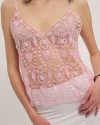 Cristina Embellished Top - Baby Pink