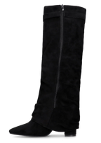 Lavista Slouchy Suede knee high boots - Black