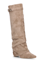 Lavista Slouchy Suede knee high boots - Beige